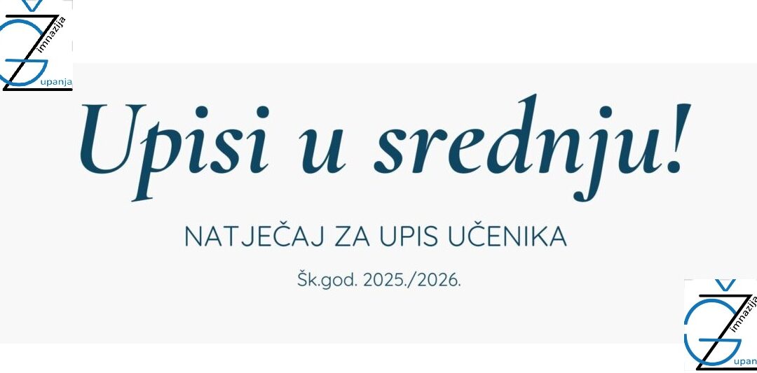Natječaj za upis učenika u I. razred