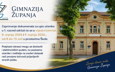 Upisi u prvi razred školske godine 2026./2027.